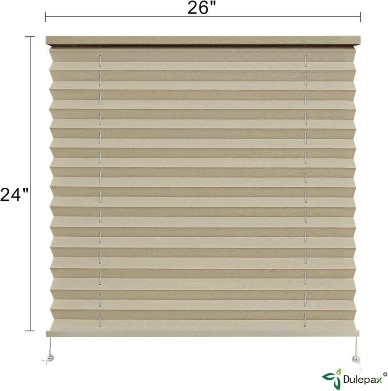 Dulepax RV Pleated Shades - 26" W x 24" L Cappuccino RV Window Shades for Camper, Travel Trailers, Motorhome's Window - Image 2